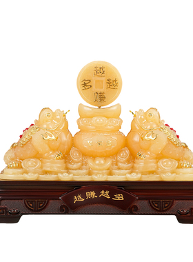 招财进宝金蟾聚宝盆摆件开业礼物