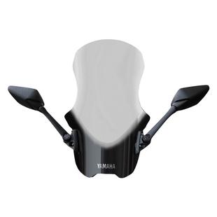 适用于建设雅马哈巡鹰125前挡风玻璃改装后视镜前移透明风挡配件