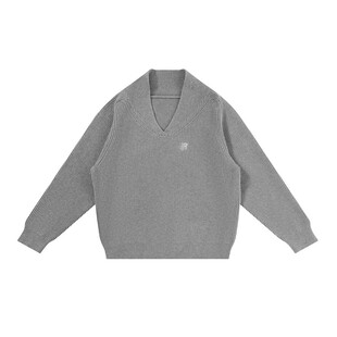 FDR官方店 辣妹大V领慵懒休闲毛衣女春季保暖套头针织衫上衣