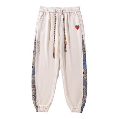 查尔斯桃心爱心束脚休闲裤