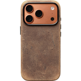 YMW适用iphone17/16/15/14promax疯马真皮苹果全包AI拍照键手机壳磁吸无线充电复古牛皮可盘高级保护皮套