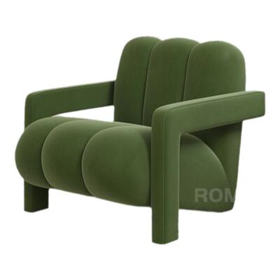 北欧轻奢单人休闲椅设计师懒人羊羔绒卧室客厅阳台现代简约沙发椅