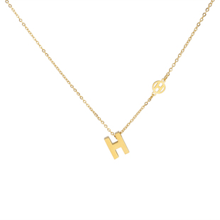 H字母项链女轻奢小众设计锁骨链2025新款不掉色时尚气质颈链配饰