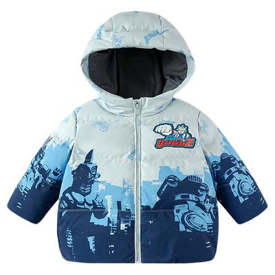 【奥特曼IP商场同款】巴拉巴拉儿童羽绒服男童2025年冬季防护外套