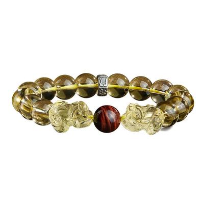 貔貅黄水晶手链女冰宝石男