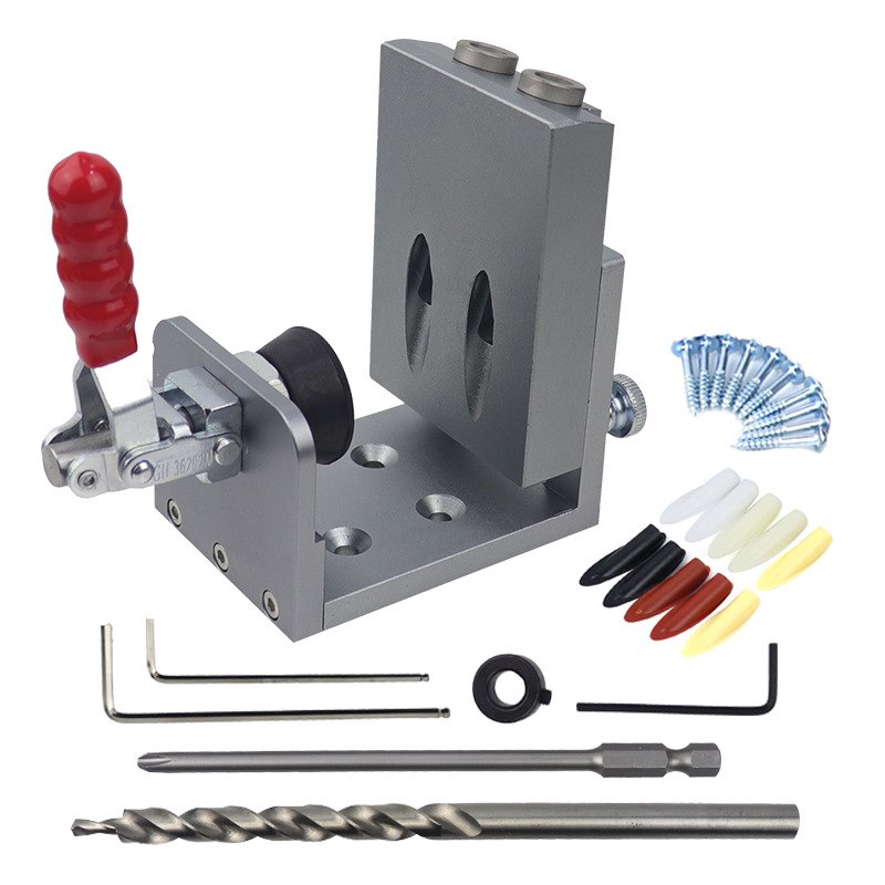 木工斜孔开孔器9mm斜孔打孔定位器堵头螺丝木板连接钻孔工具