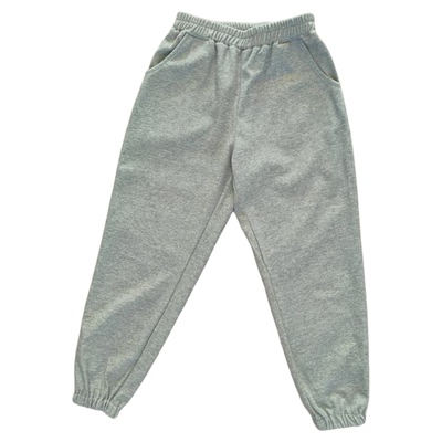 男女通用浅灰校服裤子棉质透气收口净版运动校裤四季款面料可选择