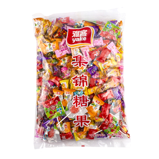 雅客集锦糖5斤混合装糖果软糖硬糖棒棒糖水果糖杂拌结婚散装喜糖