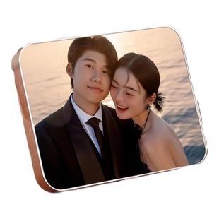 相框摆台照片定制作做成金属相册洗相片打印冲印婚纱照挂墙高级感