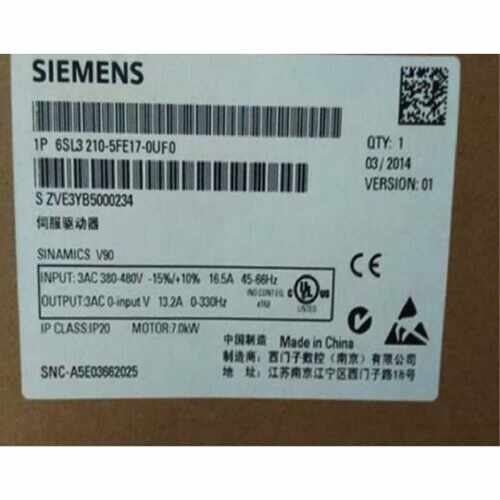 议价西门子V90驱动器/6SL3210-5FE17-0UF0/正品全新6SL3210-5FE17