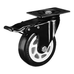 家具万向轮脚轮静音滑轮工业轮推车滚轮椅子轱辘轴承带刹车轮子