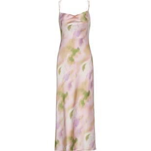 DPLAY夏法式晕染粉色连衣裙女荡领露背吊带鱼尾海边度假沙滩裙