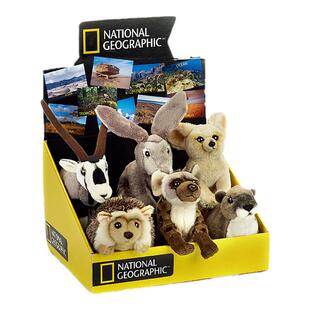 国家地理毛绒玩具仿真荒漠系列刺猬班鬓狗生日礼物耳廓狐布娃娃