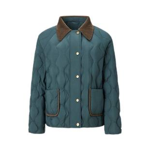 千仞岗冬季新复古老钱风小短款轻薄羽绒服女小个子设计感Y298002Y