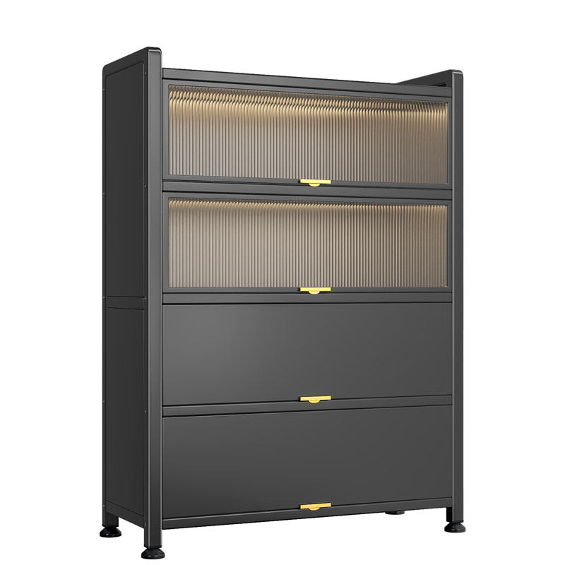 厨房微波炉置物架落地多层加厚碳钢收纳柜家用防尘餐边柜储物橱柜