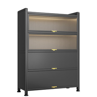 厨房微波炉置物架落地多层加厚碳钢收纳柜家用防尘餐边柜储物橱柜