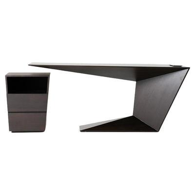 已夏钻石书桌意式极简轻奢书桌高级客厅开放书房电脑桌工作台