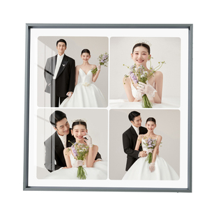 婚纱照相框摆台定制多宫格照片打印加婚纱照片相片挂墙结婚照定制