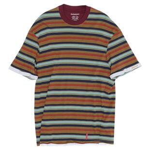 fafamoon设计师品牌 2025夏季新品女士休闲条纹破坏感LOGO短袖T恤