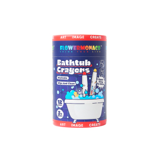 Flower Monaco花芽浴室蜡笔洗澡绘画玩具蜡笔不脏手玻璃可画易洗易擦手工绘画益智