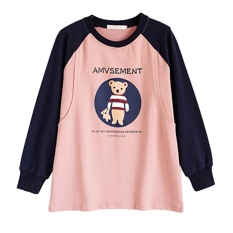 哺乳上衣春秋装卫衣辣妈款穿秋款