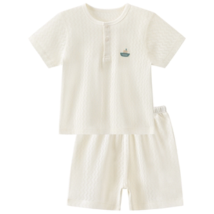 乖奇熊婴幼儿短袖短裤分体套装夏季薄款宝宝纯棉两件套透气居家服