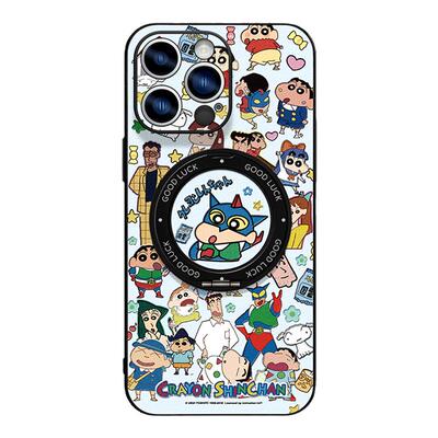 小新贴纸适用苹果17Promax手机壳新款ip15磁吸带支架iPhone16Pro保护套支点14高级感的Ho3可爱女13pm全包