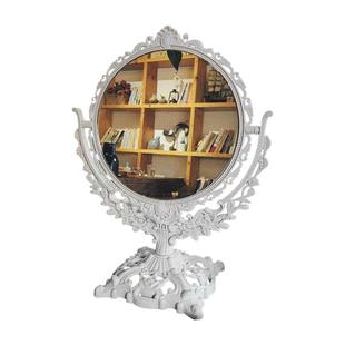 少女心ins风欧式复古化妆镜桌面台式大号镜子家用旋转公主梳妆镜