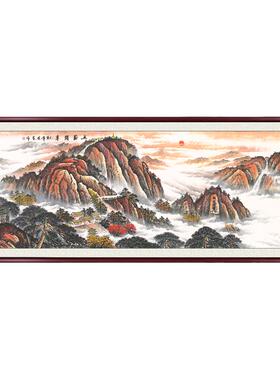 五岳独尊山水画手绘真迹装饰挂画