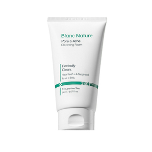 平衡水油对抗痘痘 韩国blanc nature净痘洁面乳洗面奶皂基鱼腥草