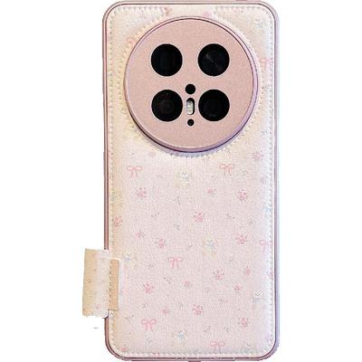拓岚 适用华为pura70pro+手机壳Pura80/70ultra早春少女心p60粉色碎花小清新mate80pro/70/60皮质气垫挂绳套
