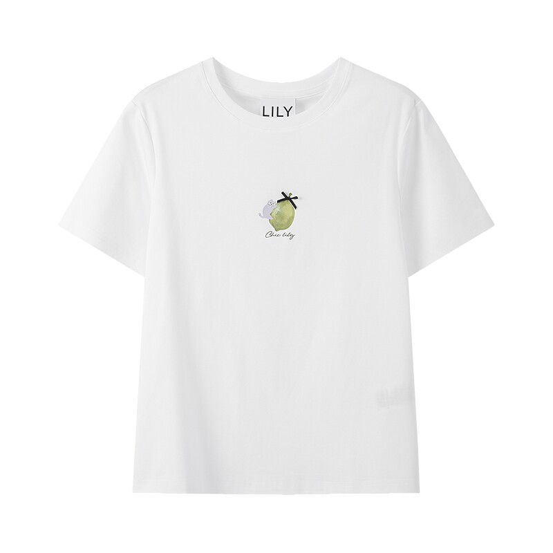 LILY百搭全棉短袖通勤女上衣T恤