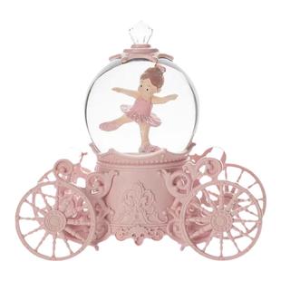 梦幻公主小女孩南瓜马车飘雪花水晶球音乐盒八音盒儿童女生日礼物