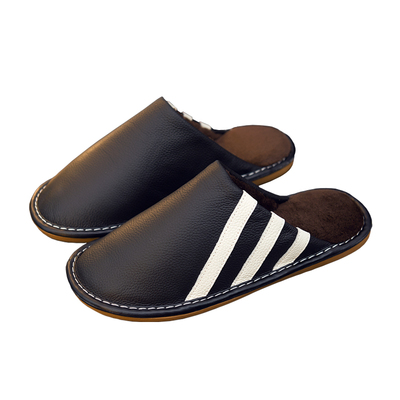 真皮棉拖鞋保暖防滑潮流居家