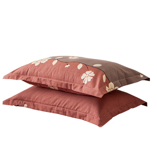 加厚枕头套枕套一对装全棉纯棉磨毛48x74单人2024新款枕芯内胆套