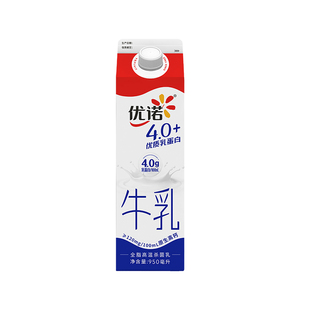 yoplait优诺鲜牛奶4.0+优质乳蛋白营养原生高钙纯牛奶儿童奶950ml