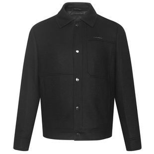 [热燃/绵羊毛]利郎官方 白鸭绒毛呢大衣男士2025冬季短款夹克外套