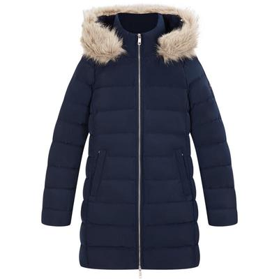 Tommy女装修身中长款连帽羽绒服