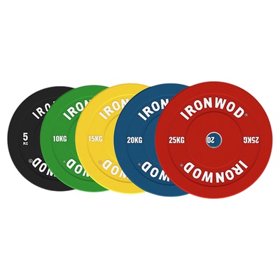 IRONWOD全胶彩色高弹杠铃片
