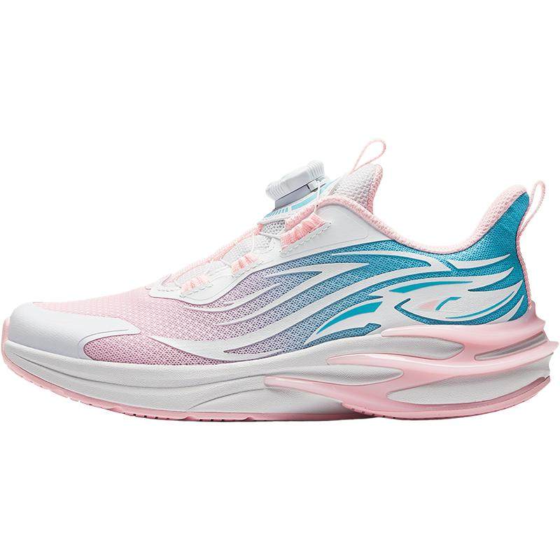 安踏童鞋女童赤焰跑鞋2025新款女大童跑步鞋运动鞋女孩纽扣鞋