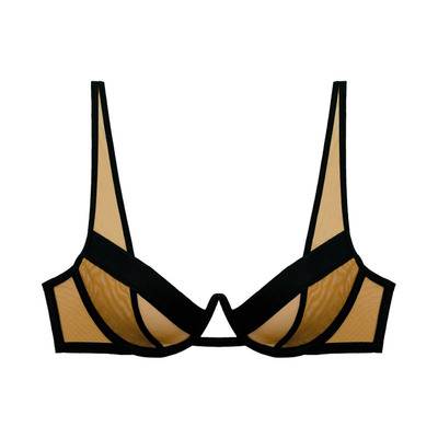 何识感官倒V微聚拢钢圈文胸