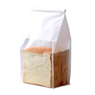瑞丽白色切片面包吐司包装袋250克/450g铁丝卷边开窗自封棉纸袋子