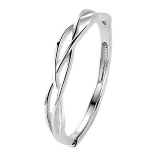 925纯银悦己戒指女可调节活口女ins潮轻奢个性高级冷淡风素圈食指