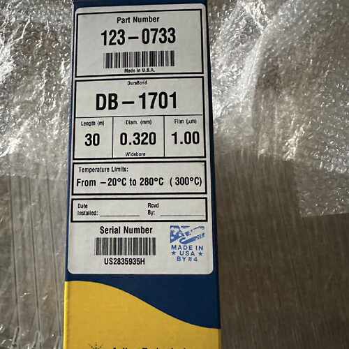 议价123-0733安捷伦Agilent气相色谱柱DB-1701全新正品未 促销