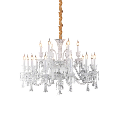 法式轻奢水晶吊灯客厅现代简约