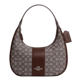 COACH/蔻驰女士Carmen迷你斜挎包织物配皮单肩手提包月牙包腋下包