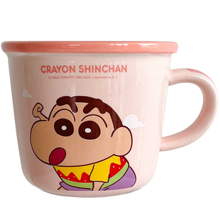 蜡笔小新可爱陶瓷马克杯儿童带刻度水杯子情侣咖啡早餐杯生日礼物