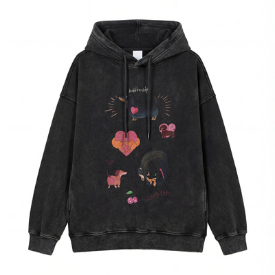 新款圈圈狗印花复古风上衣