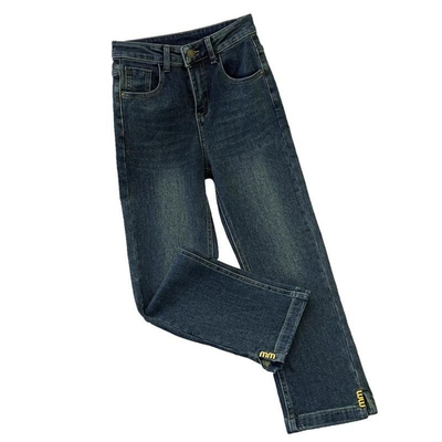 加绒牛仔裤女秋冬季烟管裤2025新款爆款小个子厚绒九分裤直筒裤子