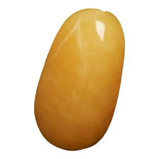 原石手把件天然米黄玉手把玩玉石文玩玉把件男士高档裸石小摆件